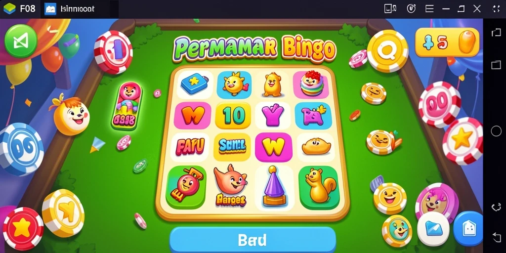 Screenshot utama F08 menampilkan gameplay seru Bingo.
