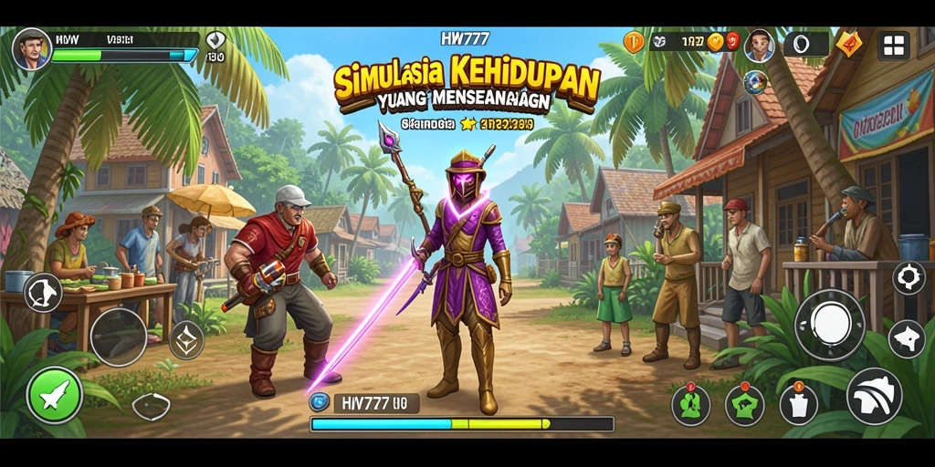 Tangkapan layar gameplay HW777 yang menarik dan interaktif.