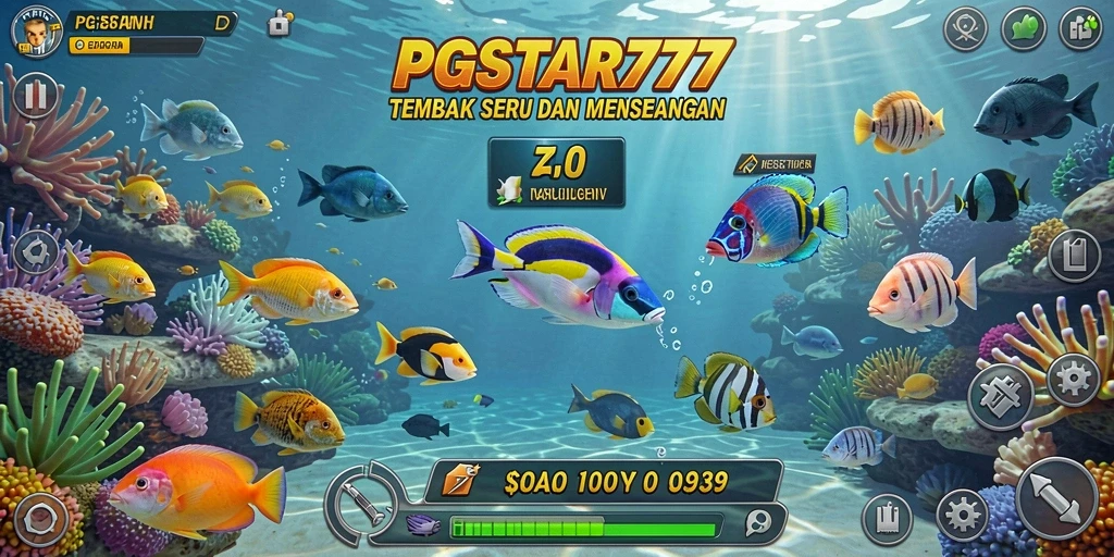 Tampilan gameplay PGSTAR777 yang seru saat menangkap ikan.