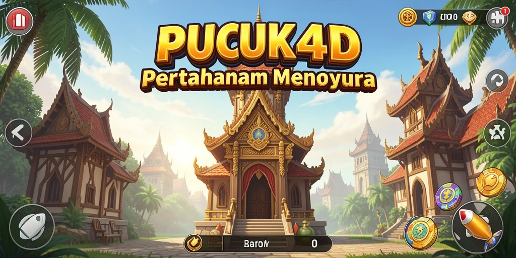 Tangkapan layar utama PUCUK4D menampilkan aksi seru permainan Tower Defense.