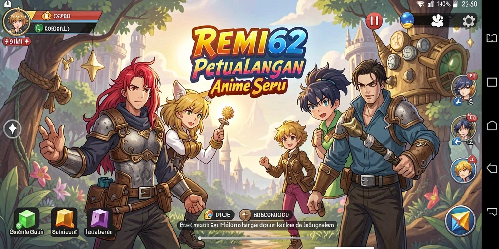 Tampilan menarik dari gameplay REMI62 dengan karakter Anime.