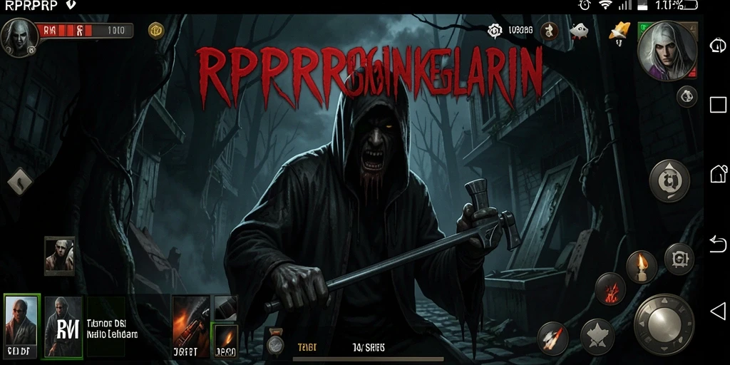 Tangkapan layar gameplay RPRPRP yang menegangkan dan menyeramkan.